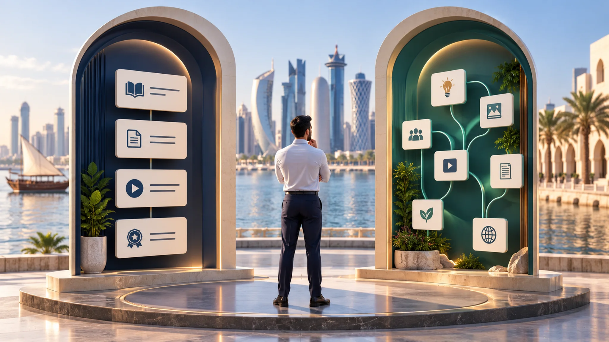 LMS أم LXP في قطر؟ ما الذي تحتاجه مؤسستك فعلًا؟