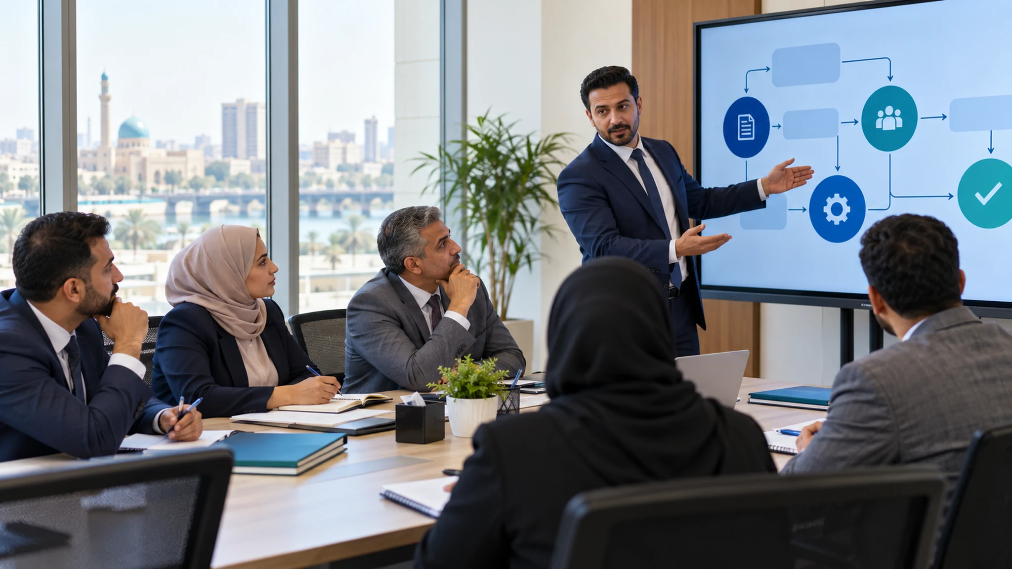 رقمنة الإجراءات وبرامج بناء القدرات في القطاع العام العراقي